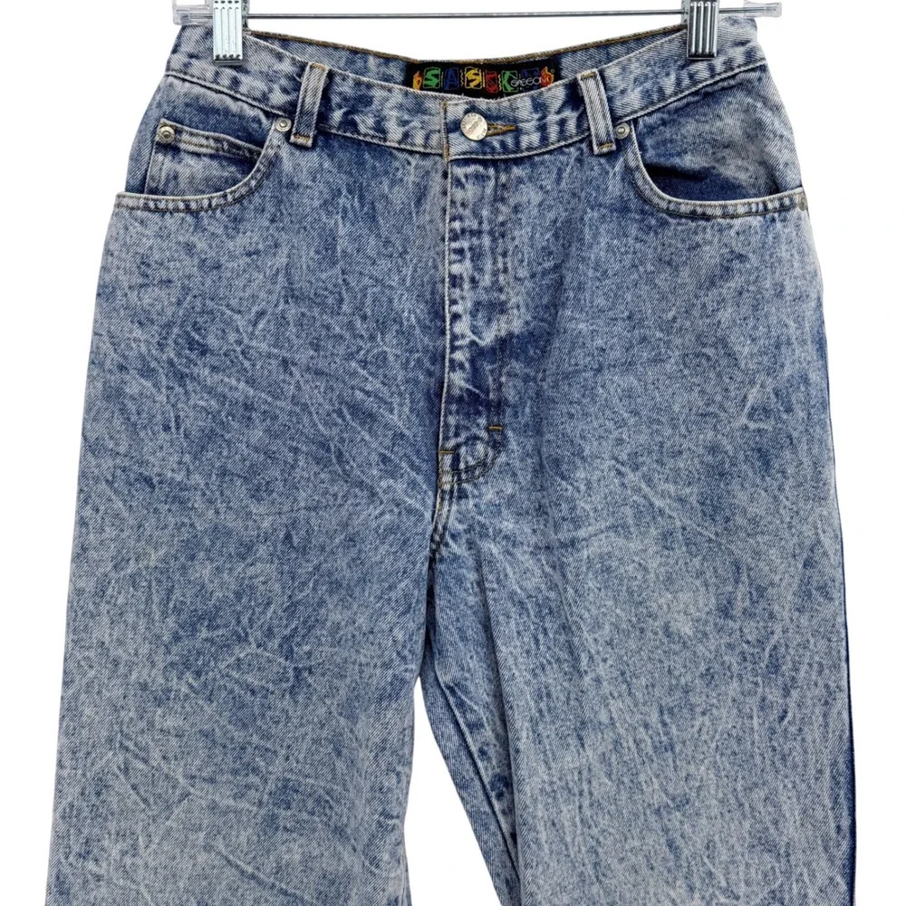Vintage 90's Sasson High Rise Mom Jeans Acid Wash Size 24 See Measurements‎